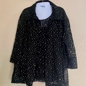 Brand new Beautiful 2 shirt set with short sleeves and lots of shiny!!!